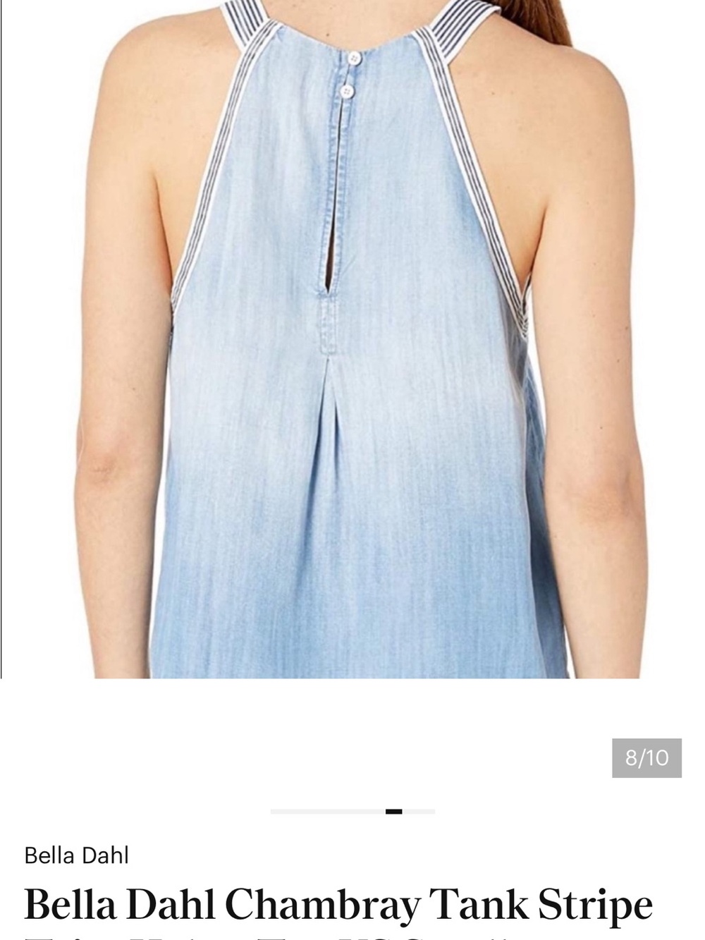 cloth & stone Denim Stripe Trim Tank - Picture 7 of 8